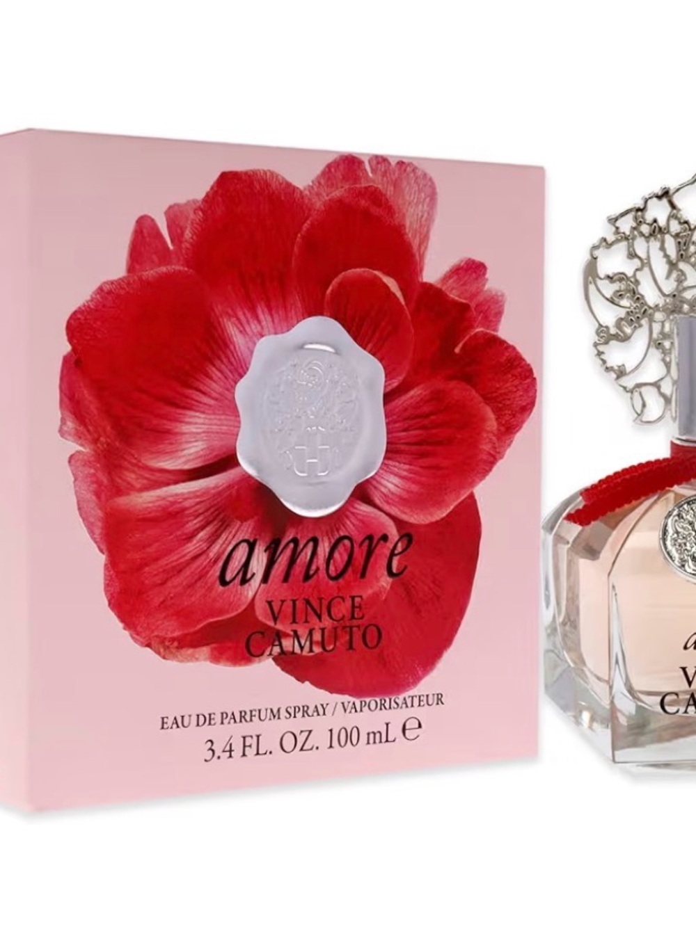 Vince Camuto Amore Eau de Parfum - Pink & Red Floral Box